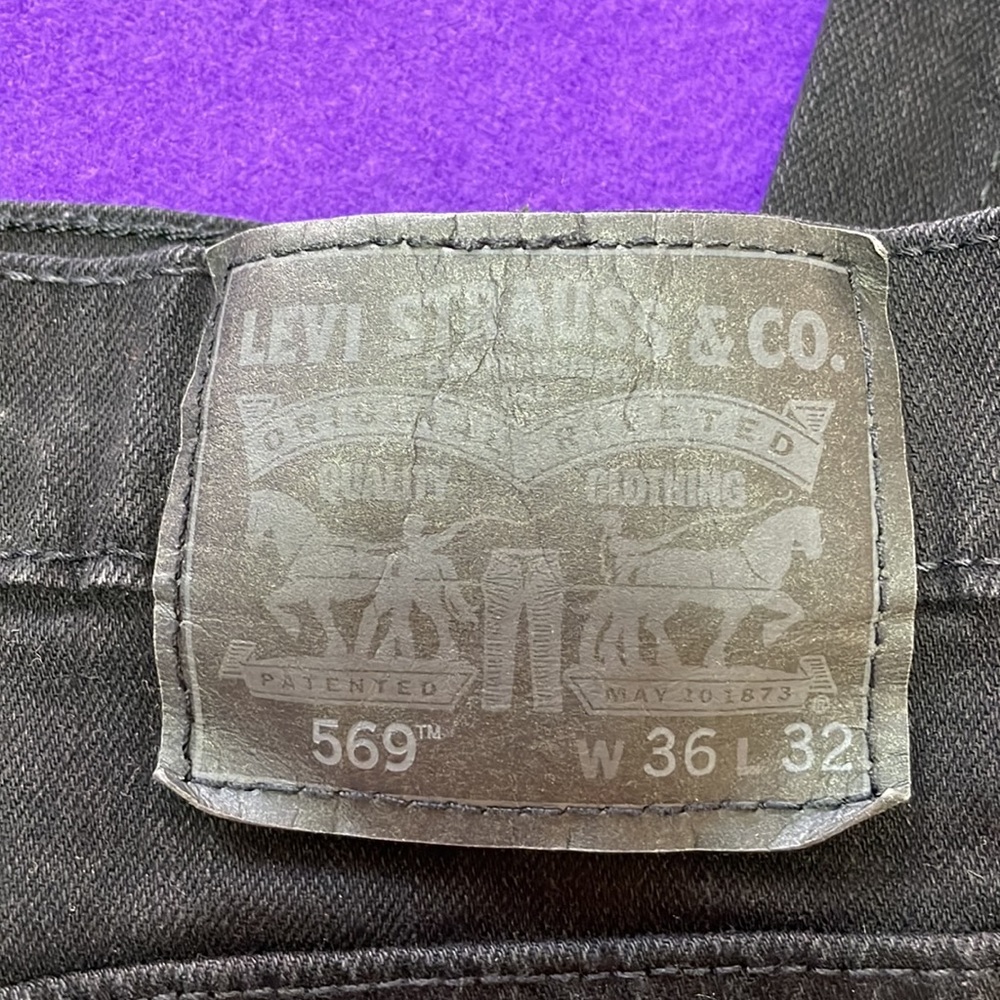 Levi’s Mens black denim jeans, baggy dad jeans👖 - Picture 4 of 4